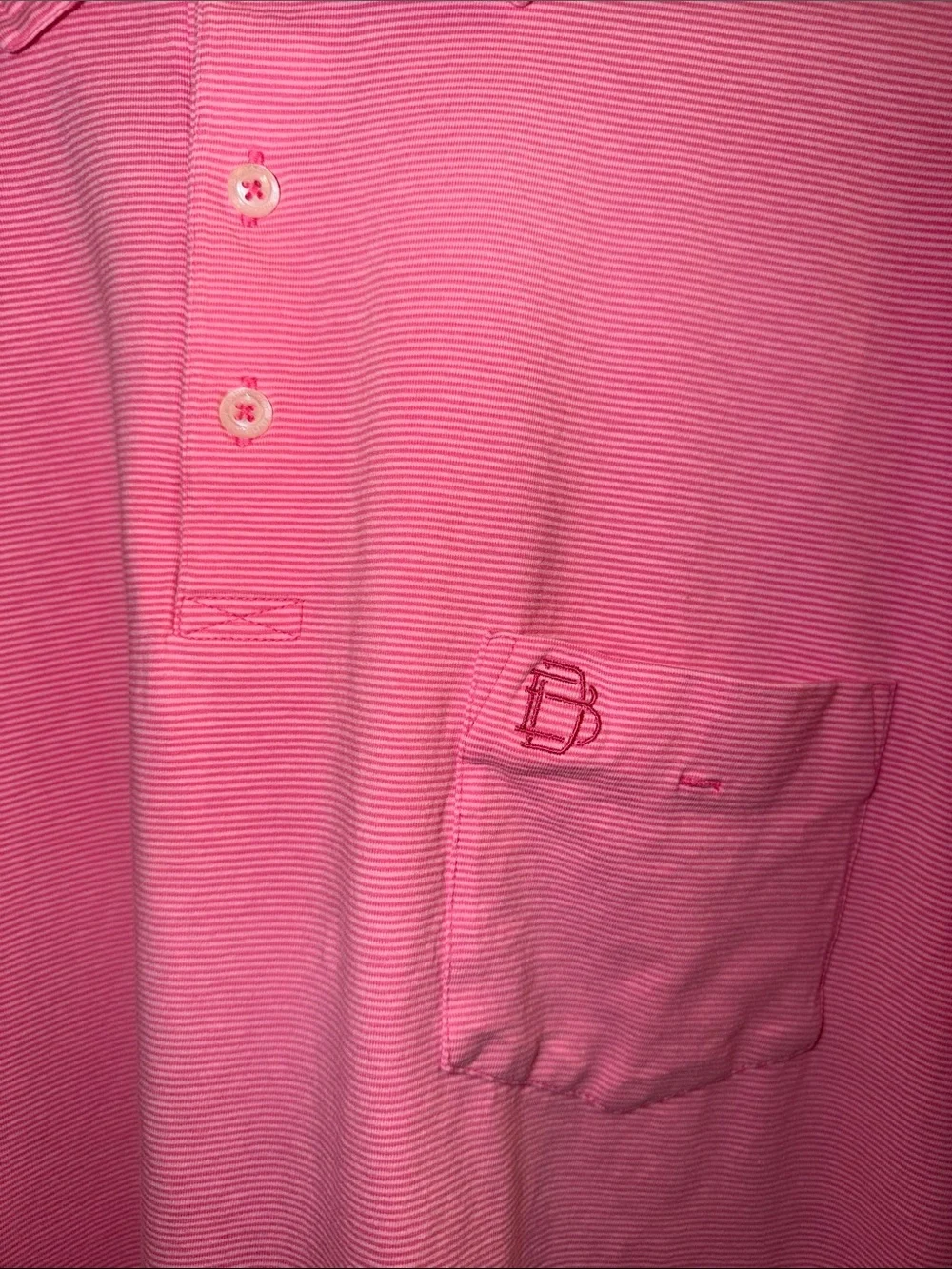 B.Draddy Pink Polo Shirt - Size Medium